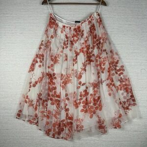 Barrie Pace Silk Womens Size 8 Floral Lined Floral Pleated Skirt Flirty Preppy